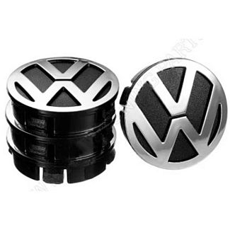 Заглушка колесного диска VW 60x55 черный ABS пластик 4шт. VITOL