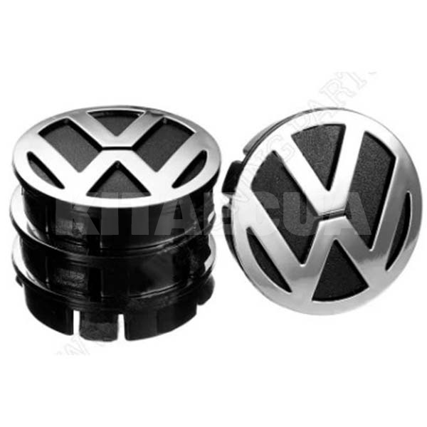 Заглушка колісного диска VW 60x55 чорний ABS пластик 4шт. VITOL (50007)
