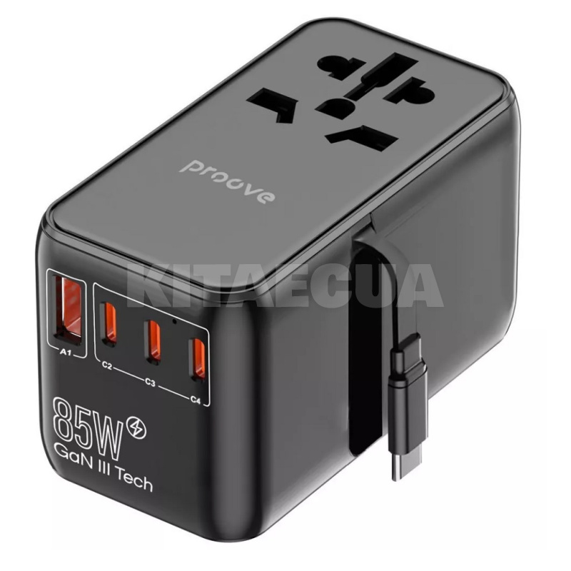 Універсальний адаптер 4Type-C/USB/AC 85W Trip PROOVE (588950001) - 8