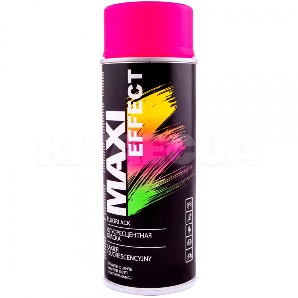 Фарба-емаль рожева 400мл флуоресцентна MAXI COLOR (MX0020)
