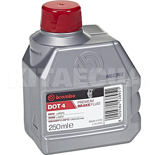 Тормозная жидкость 0.25л DOT4 BREMBO (LA4002)