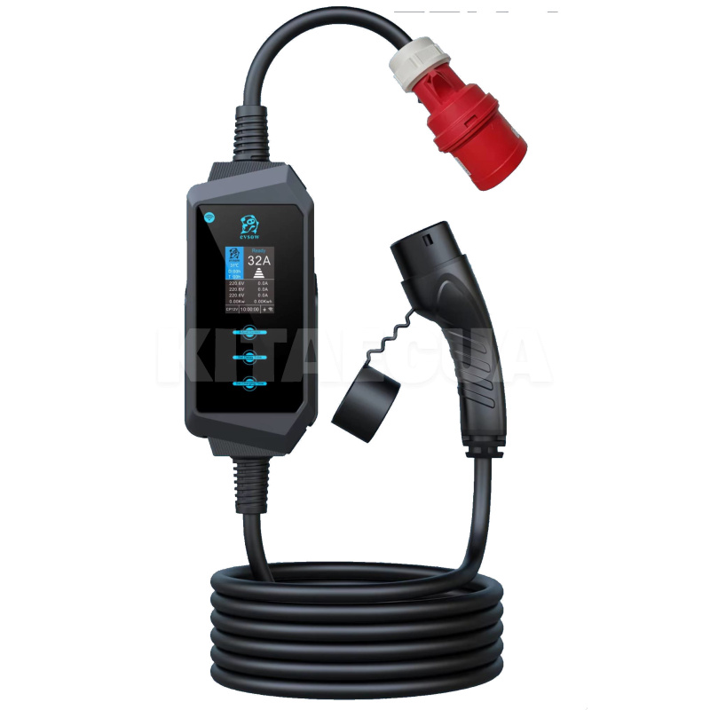 Зарядка для електромобіля Type 2 22 кВт 32A 1-фаза Wi-Fi EVSOW (EV22-32-3PH-TP2-H8)
