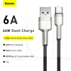 Кабель USB Type-C Cafule Metal Data 66W 1м чорний BASEUS (CAKF000101)