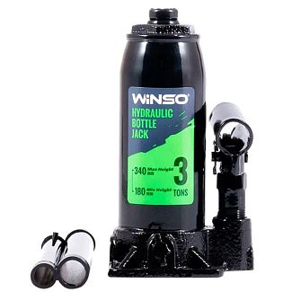 Домкрат гідравлічний пляшковий до 3т (180мм-340мм) Картонна упаковка Winso