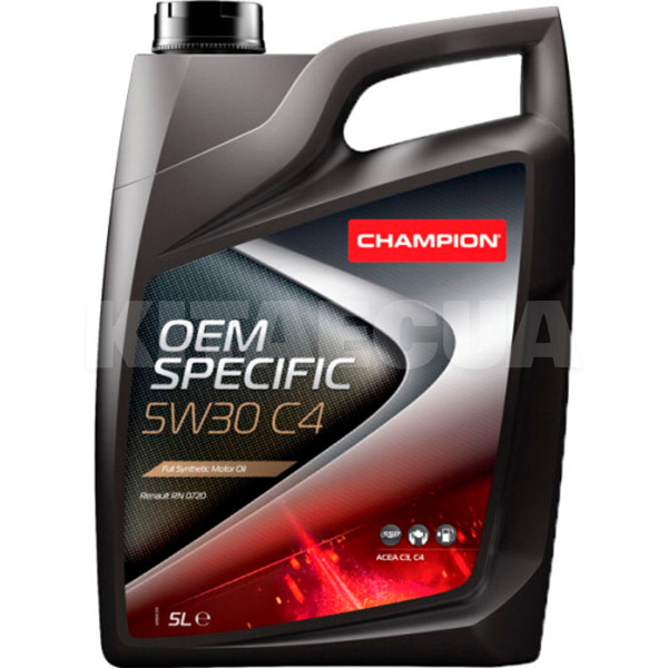 Масло моторное синтетическое 5л 5W-30 OEM SPECIFIC C4 Champion (8209215)