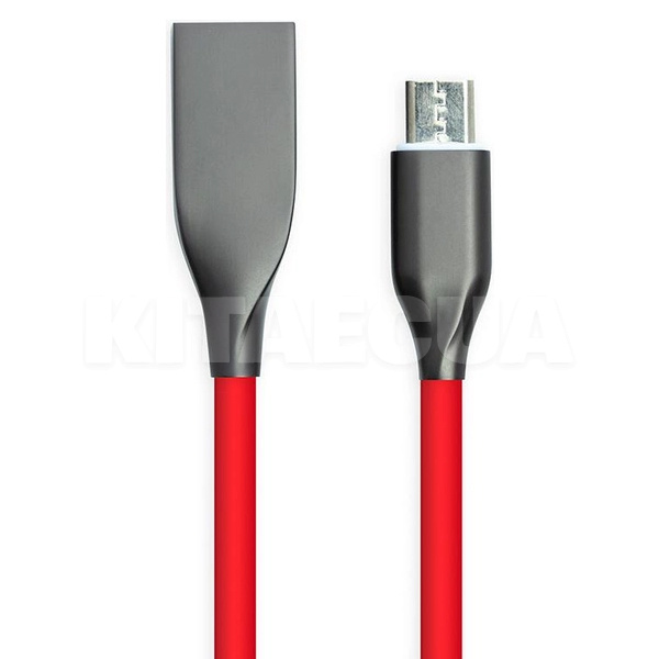 Кабель USB microUSB 2.4А 1м червоний PowerPlant (CA911363)