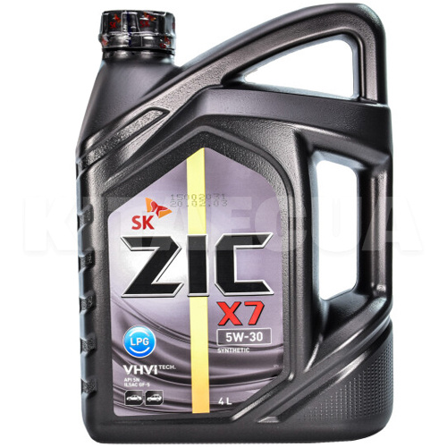 Масло моторне синтетичне 4л 5W-30 X7 LPG ZIC (162672)