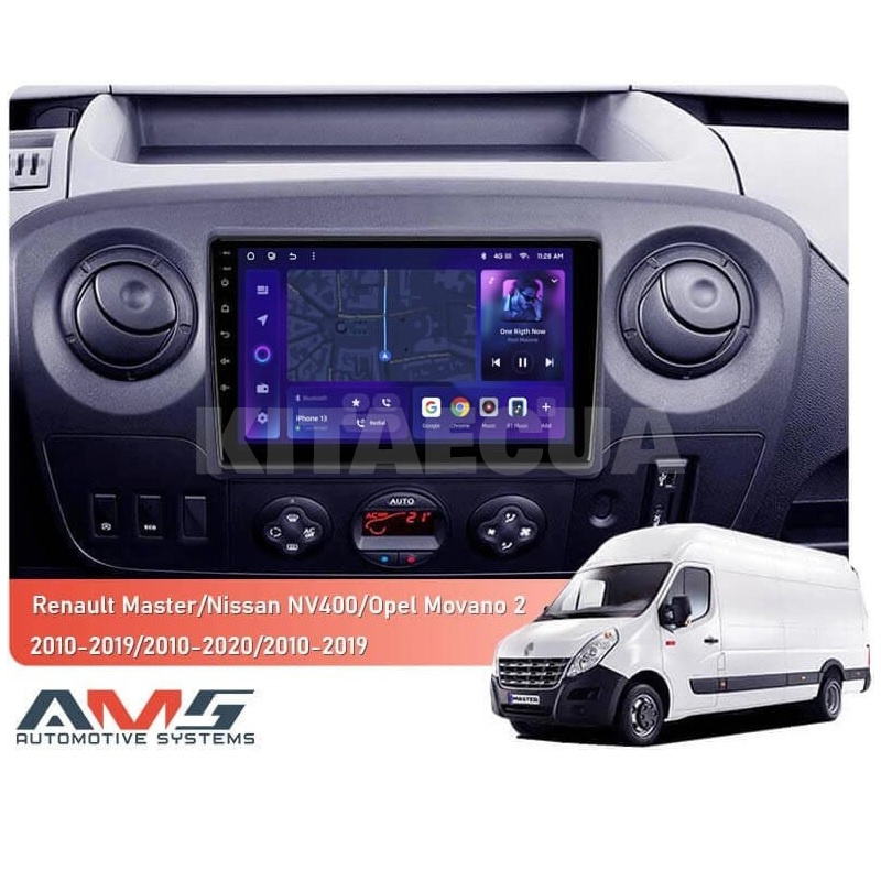 Штатная магнитола MOSS M3 4+32 ГБ 10" Renault Master 2010-2019 (F1) AMS (50874) - 2