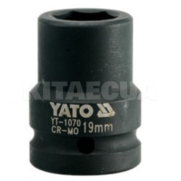 Головка торцевая ударная 6-гранная 19 мм 3/4" 50 мм YATO (YT-1070)