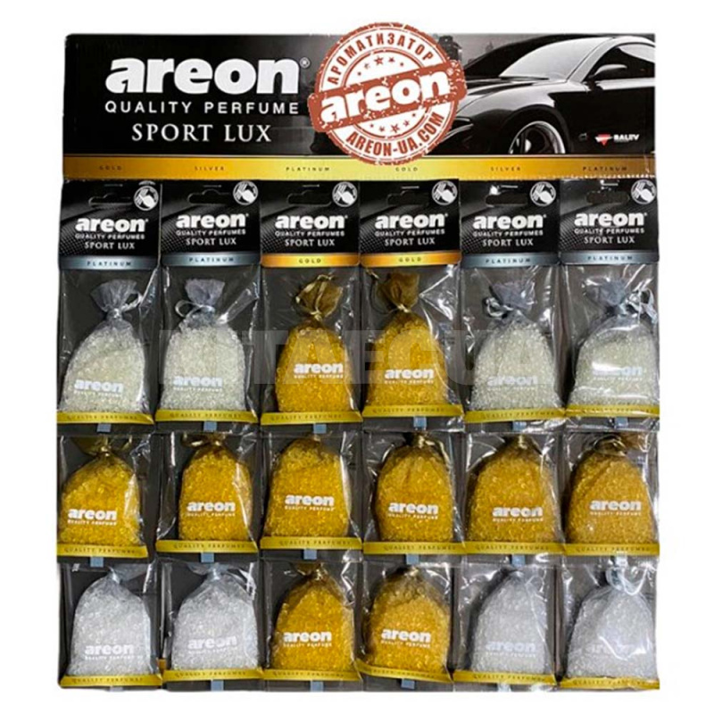 Ароматизатор "микс" Pearls Lux на планшете 18 шт. AREON (PANAPL-20958)