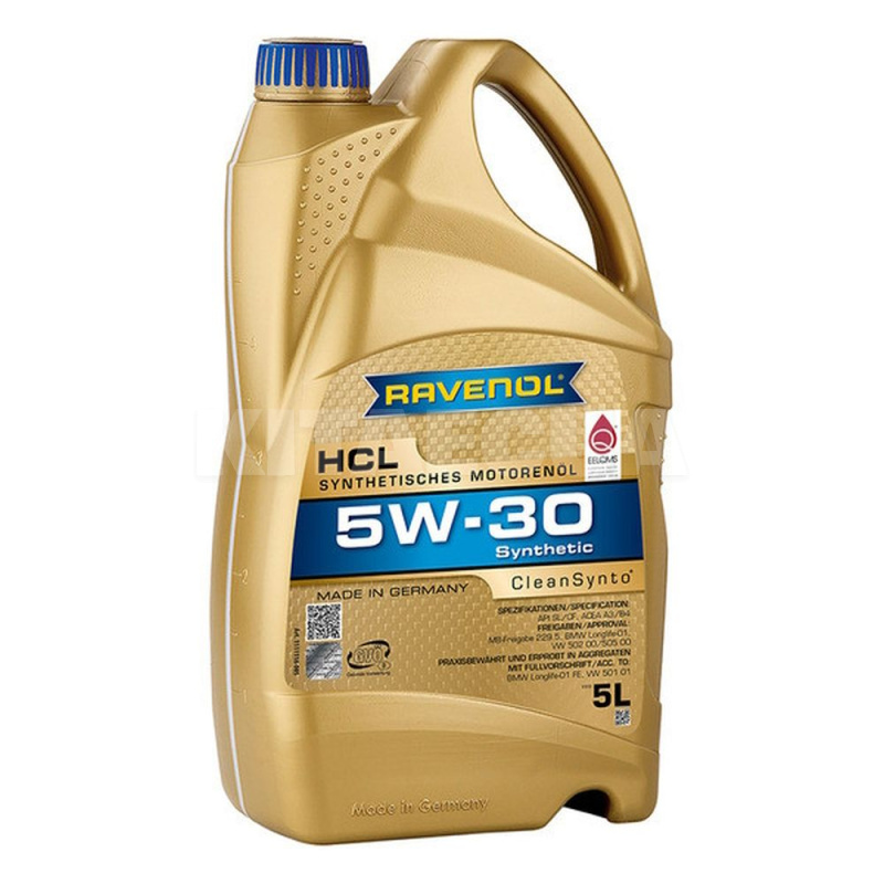 Масло моторне синтетичне 5л 5w-30 hcl RAVENOL (RAV HCL SAE 5W30 5L)