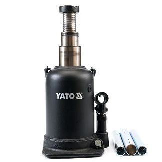 Домкрат гидравлический бутылочный 10т (208мм-523мм) YATO