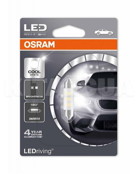 LED лампа для авто SV8.5-8 C5W Osram (OS 6436 CW_01B) - 4