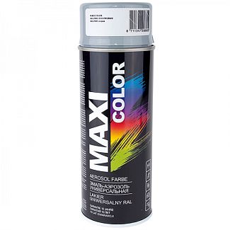 Краска-эмаль серая 400мл универсальная декоративная MAXI COLOR