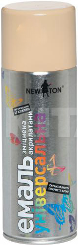 Краска универсальная глянцевая бежевая 400мл NEW TON (58124-NEW-TON)