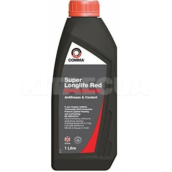 Антифриз-концентрат червоний 1л G12+ -35°C Super Longlife Red Concentrate COMMA (SLA1L)