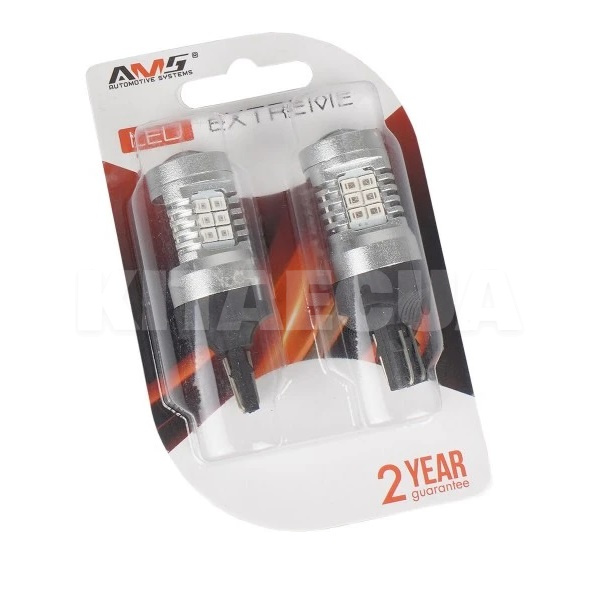 Светодиодная лампа V10 12V W21/5W 1300K (компл.) AMS (41246) - 4