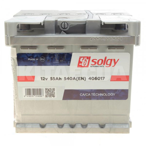Аккумулятор автомобильный 55Ач 540А "+" справа Solgy (406017)