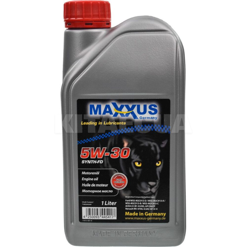 Масло моторное синтетическое 1л 5W-30 Synth-FD Maxxus (5W30-SYNTH-FD-001)