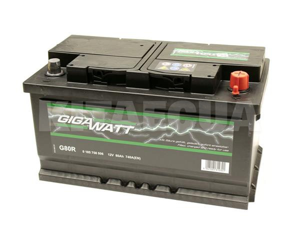 Акумулятор автомобільний 80Ач 740А "+" праворуч GIGAWATT (GW 0185758006) - 2