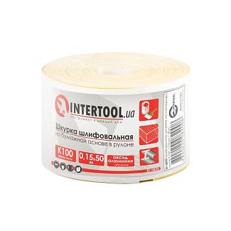 Наждачная бумага 115мм х 50м на бумажной основе К100 Intertool