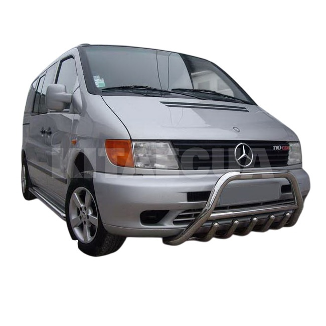 Кенгурятник Mercedes Vito W638 1996-2003 51мм нержавеющая сталь CAN (dug824244) - 5