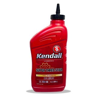 Масло редукторное синтетическое 75W-90 956мл Super 3 Star Synthetic Gear Lubricant Kendall