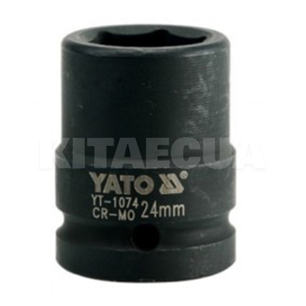 Головка торцевая ударная 6-гранная 24 мм 3/4" 50 мм YATO (YT-1074)