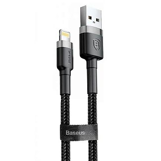 Кабель USB - Lightning 2.4A Cafule 1м черно-серый BASEUS