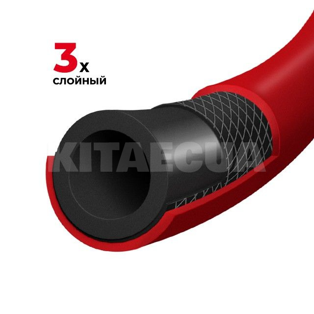 Шланг воздушный 20м 6х11мм 20 бар армированный гибридный STORM Intertool (PT-1762) - 3