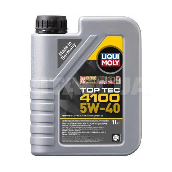Масло моторное синтетическое 1л 5W-40 Top Tec 4100 LIQUI MOLY (9510)
