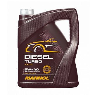 Масло моторное синтетическое 5л 5W-40 Diesel Turbo Mannol
