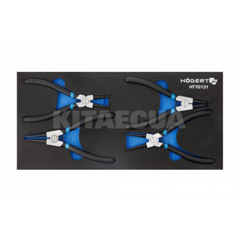 Набор клещей для стопорных колец 4 предмета в ложементе EVA HOGERT (HT7G131)