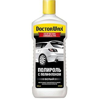 Кольоровий поліроль з воском та поліфлоном білий 300мл With Carnauba Wax PTFE DoctorWax