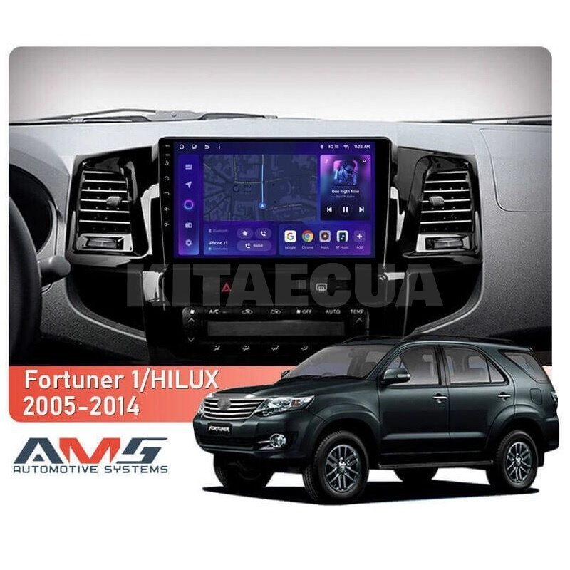 Штатная магнитола MOSS M3 4+32 ГБ 9" Toyota Fortuner 1 AN50 2008-2014 (F1) AMS (50702) - 2