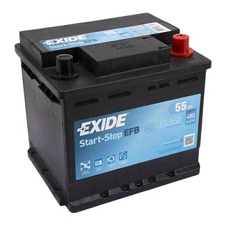 Акумулятор автомобільний 55Ач 480А "+" праворуч EXIDE