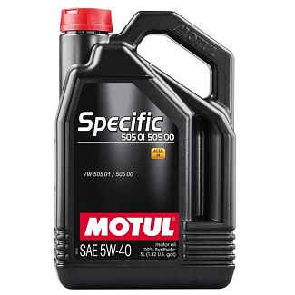 Моторное масло синтетическое 5л 5W-40 Specific VW 505.01/505.00 MOTUL
