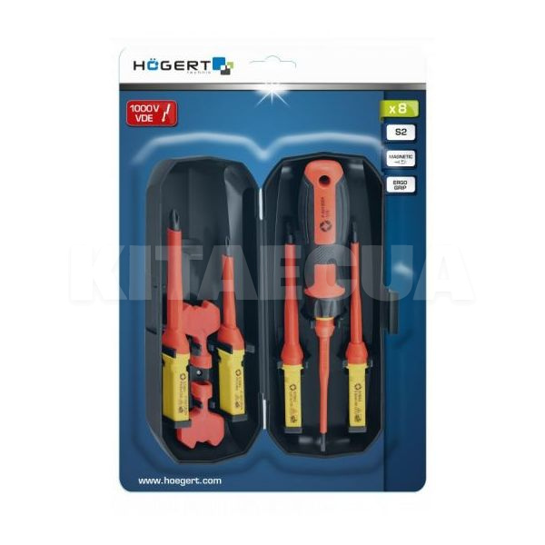 Набор отверток 8 предметов диэлектрических HOGERT (HT1S998) - 2