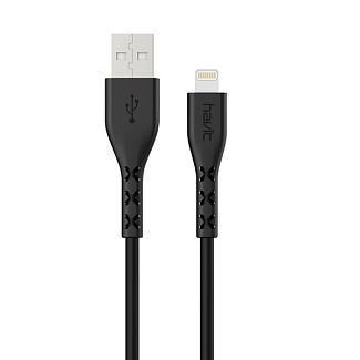 Кабель USB Lightning 2А HV-H66 1м чорний HAVIT