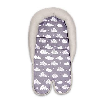 Вкладыш в автокресло детское Сlouds Grey Lorelli