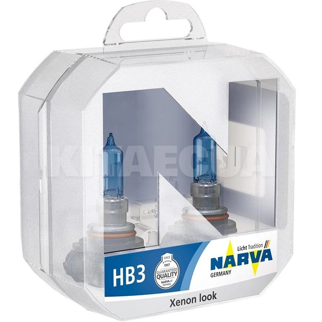 Галогенная лампа HB3 60W 12V RANGE POWER WHITE комплект NARVA (48625)