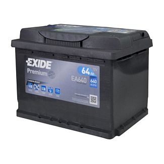 Аккумулятор автомобильный 64Ач 640А "+" справа EXIDE