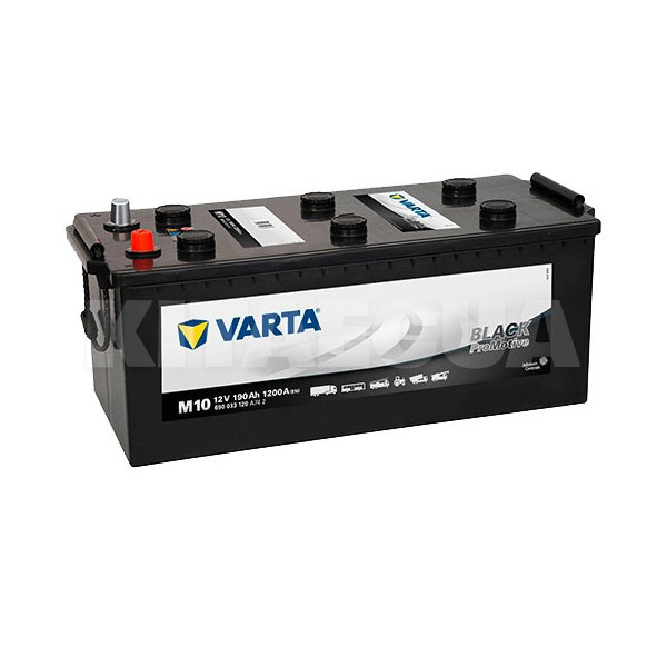 Акумулятор автомобільний 190Ач 1200А "+" праворуч VARTA (690033120)