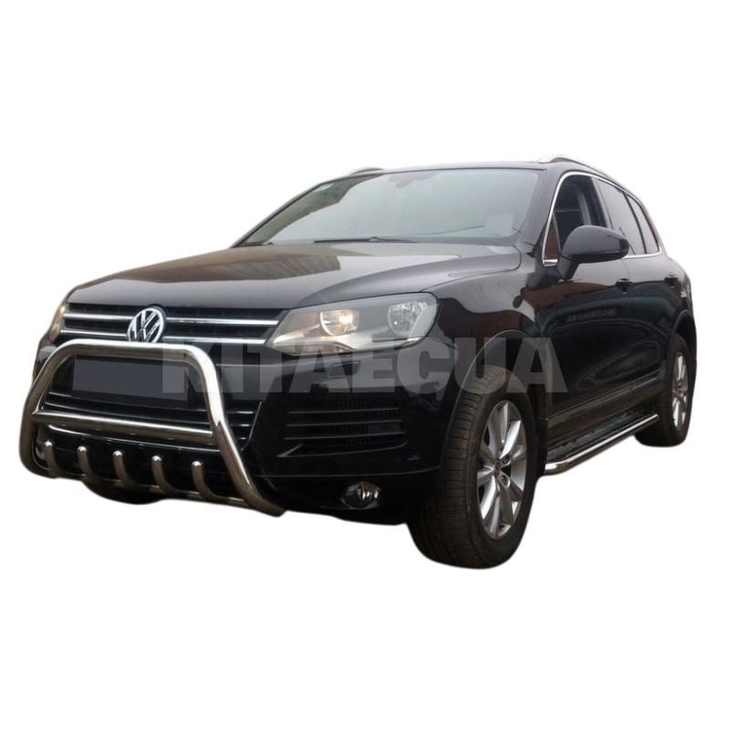 Кенгурятник WT003 Volkswagen Touareg 2010-2018 нержавеющая сталь CAN (dug034529) - 2