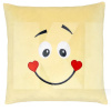 Подушка в машину декоративна "Влюблена посмішка" жовта Tigres (ПД-0421)
