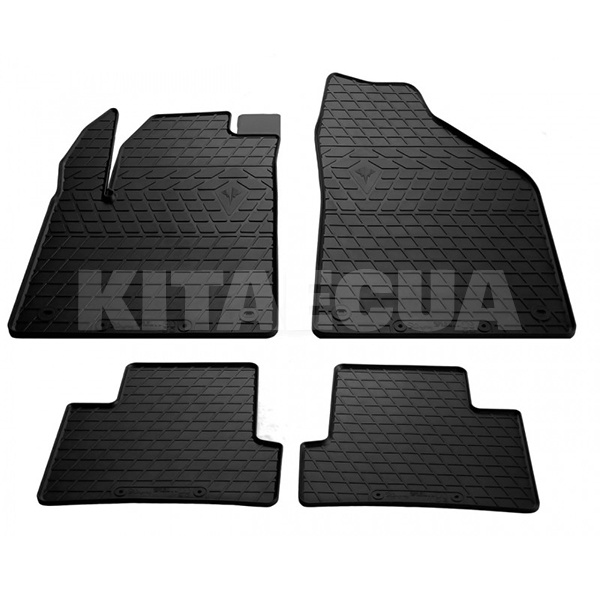 Резиновые коврики в салон JEEP Cherokee KL (2013-н.в.) Eyelet клипсы Stingray (1046024)