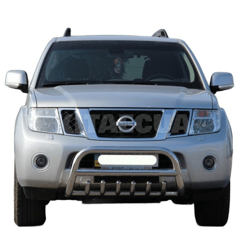 Кенгурятник WT008 Nissan Navara 2006-2015 нержавеющая сталь CAN (dd22622) - 4