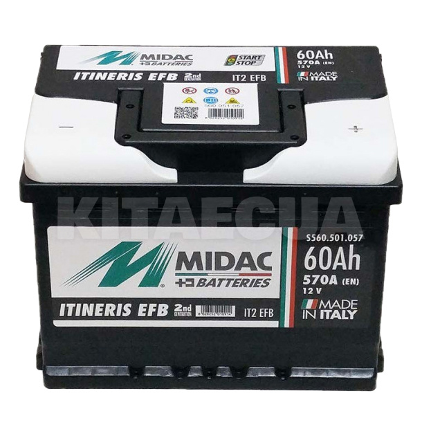 Аккумулятор автомобильный 60Ач 570А "+" справа MIDAC (560.501.057) - 3