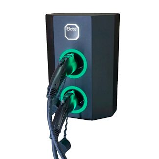 Зарядная станция для электромобиля 44 кВт 32А 3-фазы c 2-мя портами Type 2 (европейское авто) Octa Energy