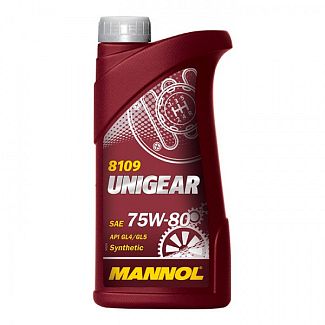 Масло трансмиссионное синтетическое 1л 75W-80 Unigear GL-4/GL-5 LS Mannol